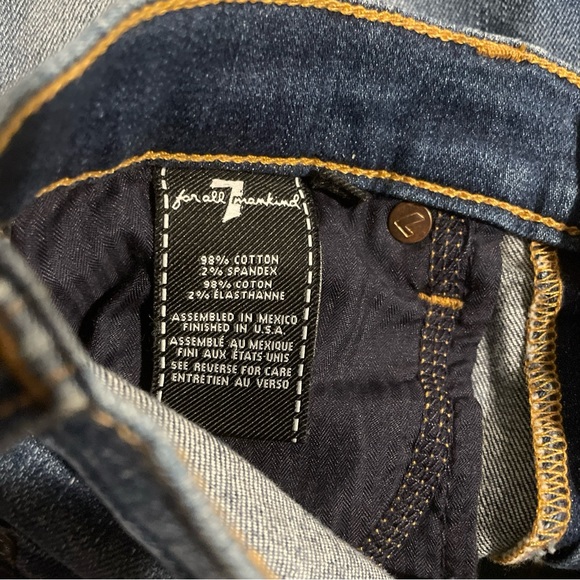7 For All Mankind The Ankle Skinny Jeans - Sz 24 - Picture 6 of 7